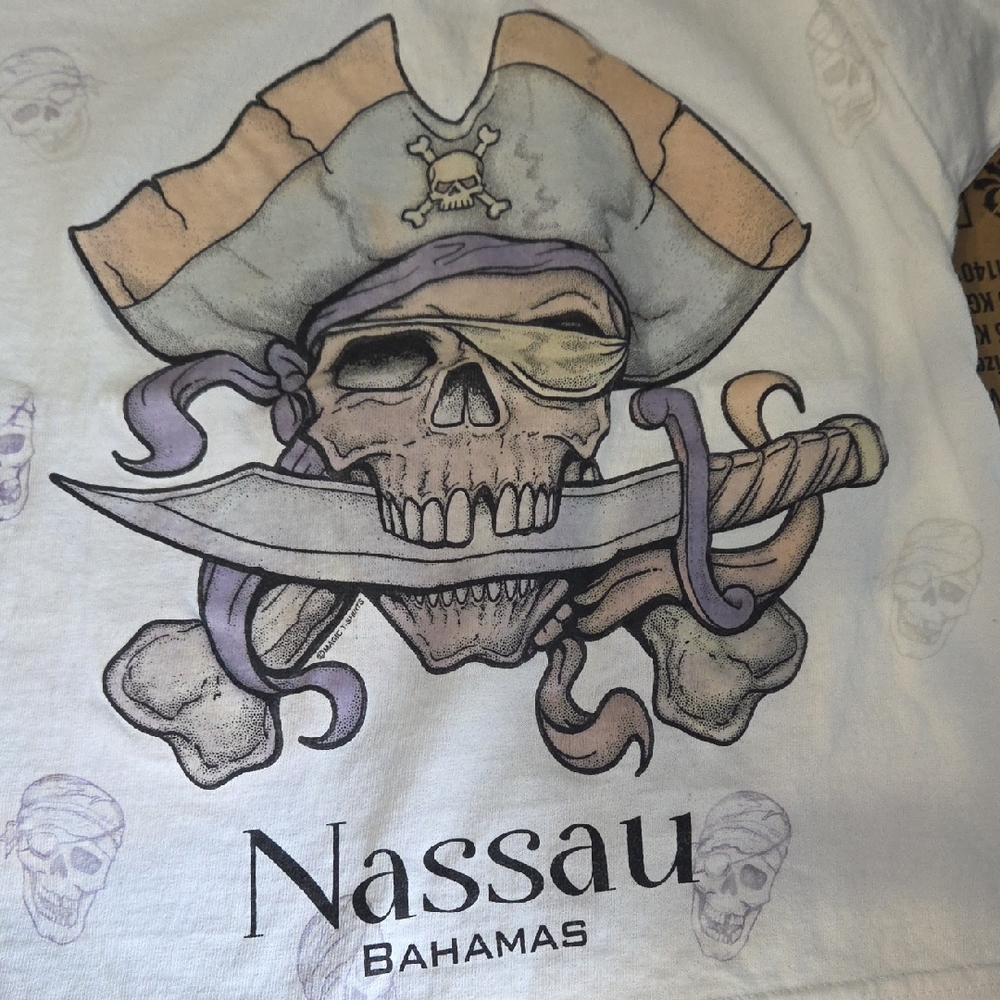 Kids Pirate Skull White T-Shirt